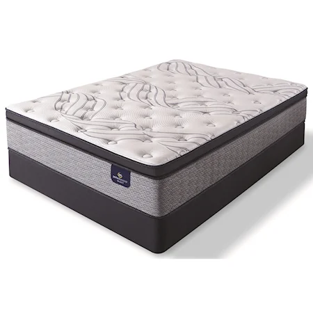 King Plush Euro Pillow Top Pocketed Coil Mattress and 9" Foundation
